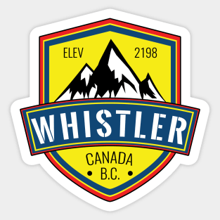 Skiing Whistler British Columbia Canada Ski Snowboarding Sticker